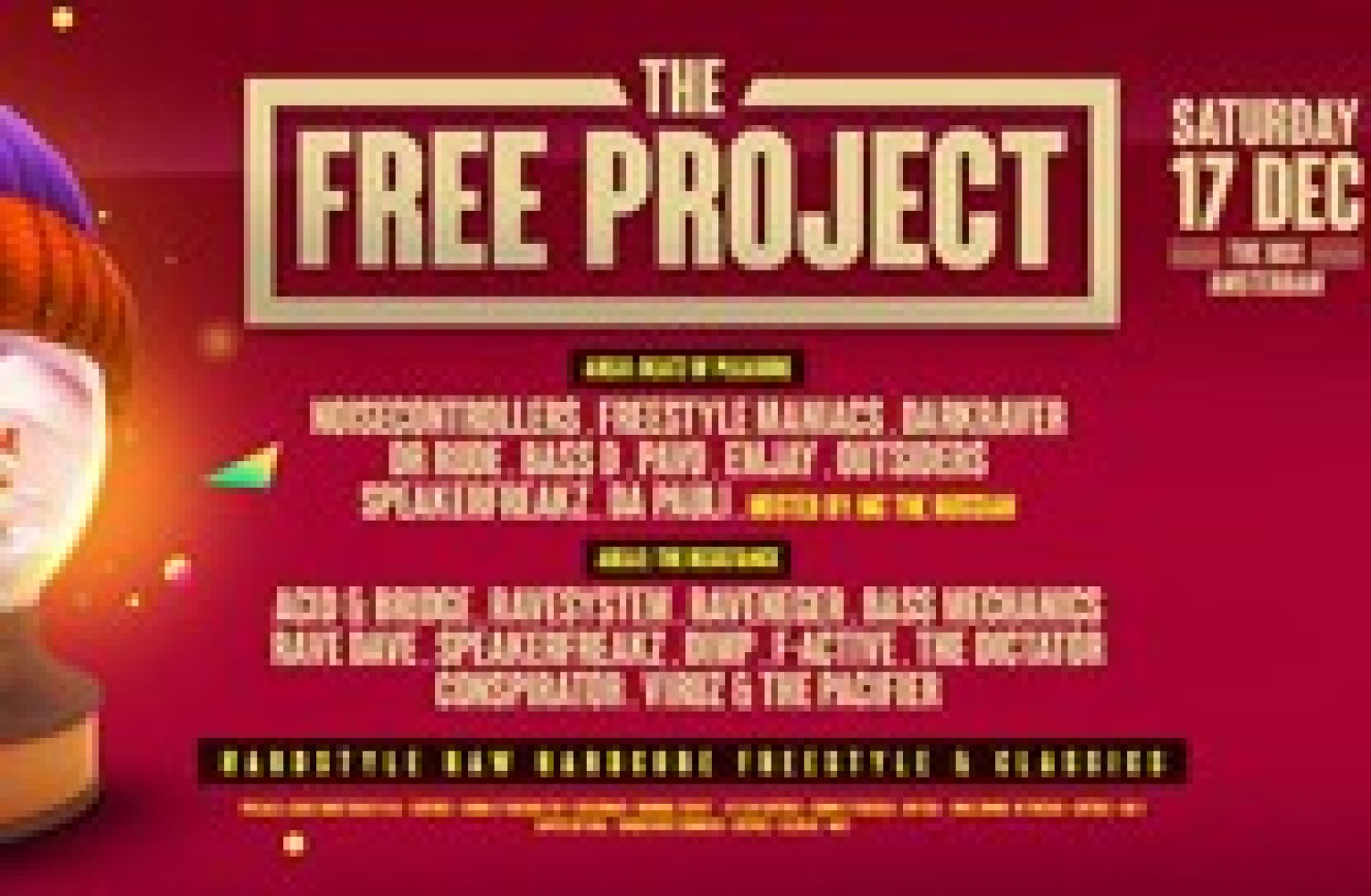 Party nieuws: Win vrijkaarten voor The Free Project op 17 december