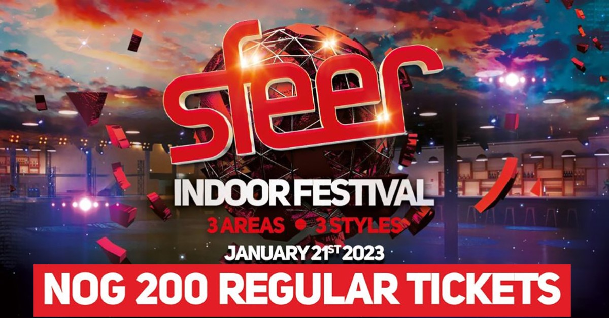 Regular tickets SFEER Indoor Festival 2023 bijna uitverkocht