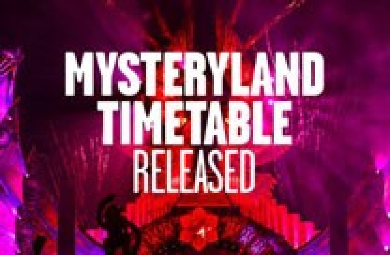 Party nieuws: Timetable Mysteryland bekend!