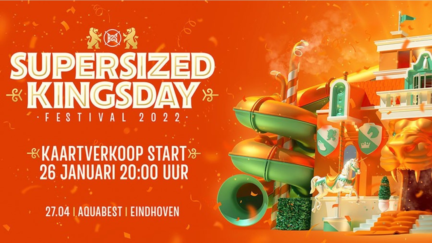Party nieuws: Kaartverkoop Supersized Kingsday Festival 2022