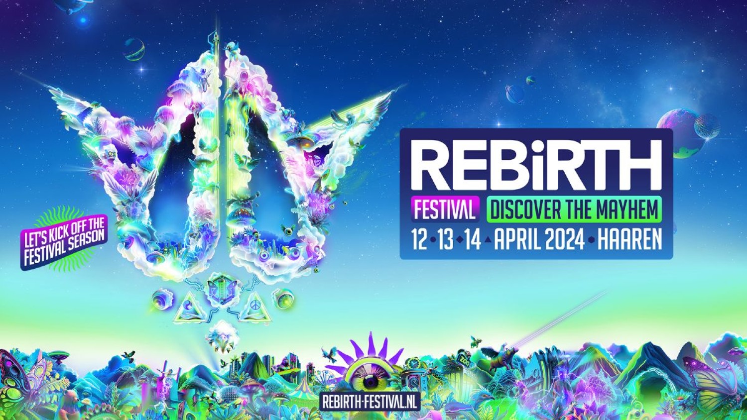 Party nieuws: Thema REBiRTH Festival 2024 'Discover the Mayhem'